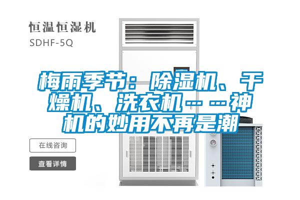 梅雨季節(jié)：除濕機、干燥機、洗衣機……神機的妙用不再是潮