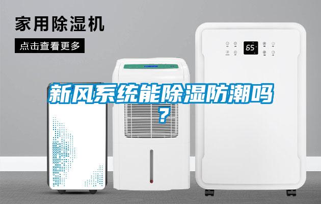 新風系統能除濕防潮嗎?