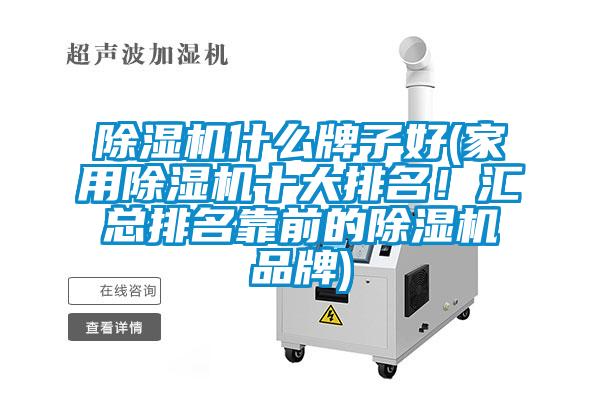 除濕機什么牌子好(家用除濕機十大排名！匯總排名靠前的除濕機品牌)
