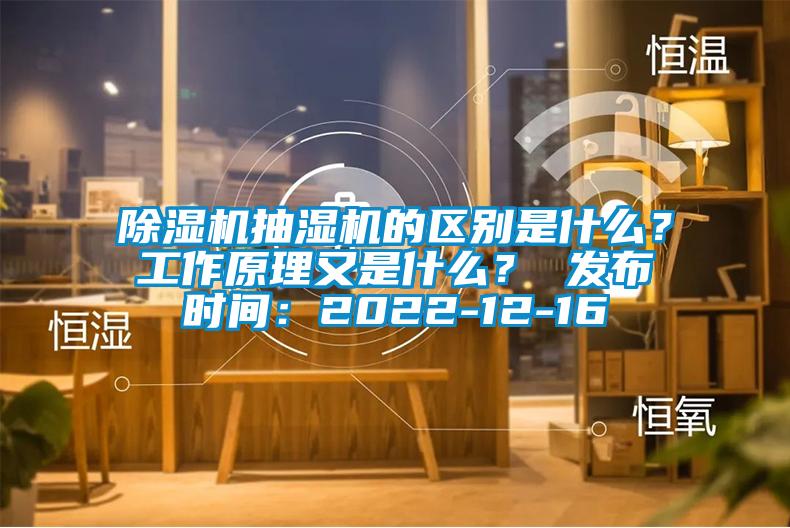 除濕機抽濕機的區別是什么？工作原理又是什么？ 發布時間：2022-12-16