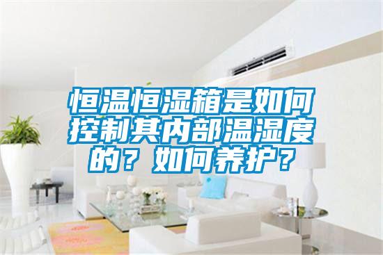 恒溫恒濕箱是如何控制其內部溫濕度的？如何養護？