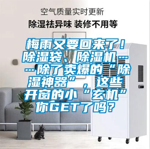 梅雨又要回來了！除濕袋、除濕機……除了賣爆的“除濕神器”，這些開窗的小“玄機”你GET了嗎？